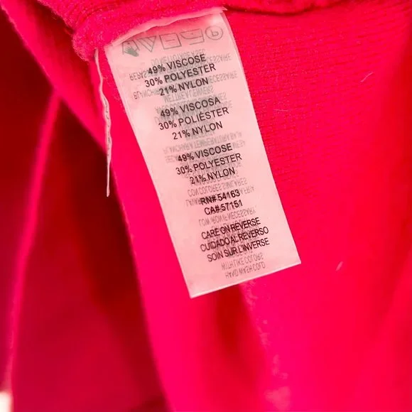 Karl Lagerfeld Red Bow Sleeve Button Down Sweater Jacket - Picture 6 of 6